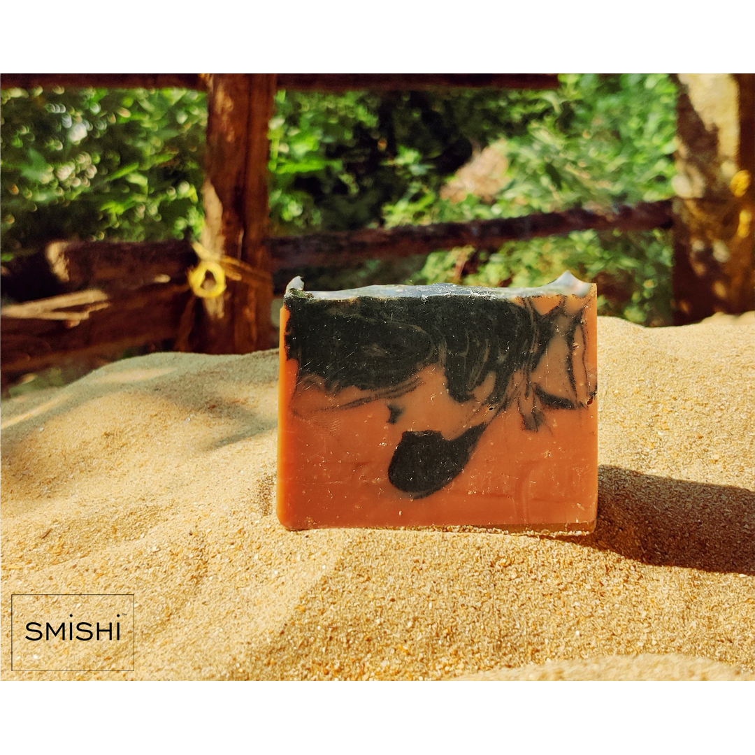 Vanilla Red Black Swirls Soaps